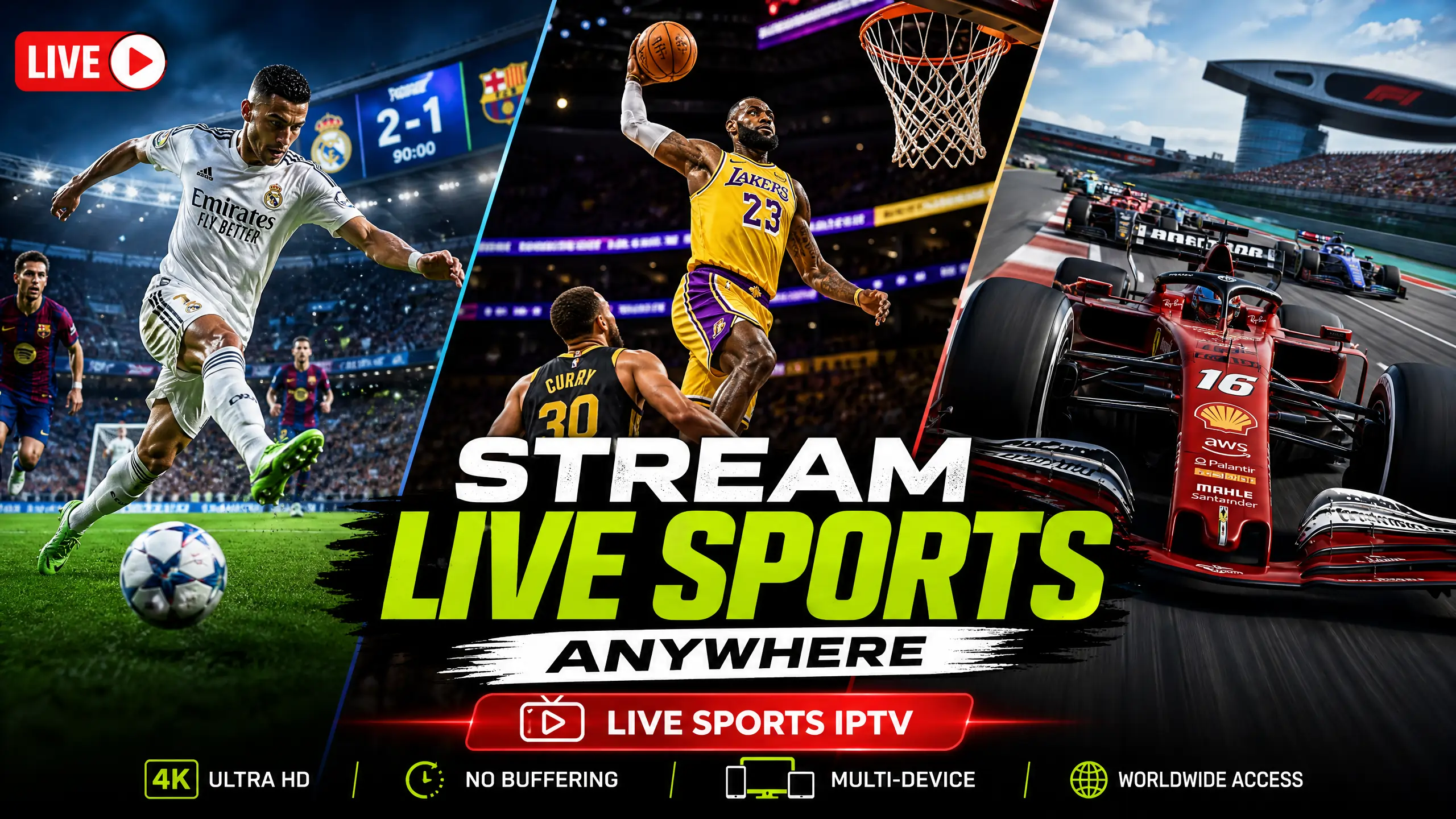 Global IPTV Net sports channels — NFL, Premier League, UFC streaming in HD and 4K
